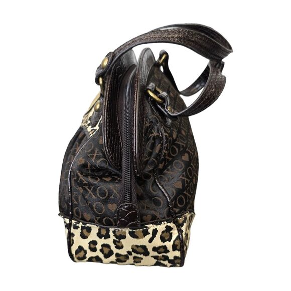 Y2K Vintage XOXO Leopard Logo Brown Shoulder Bag 2000s - Picture 2 of 16